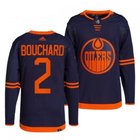 Edmonton Oilers Trikot Evan Bouchard 2 Adidas Navy Ausweich Authentic - Herren